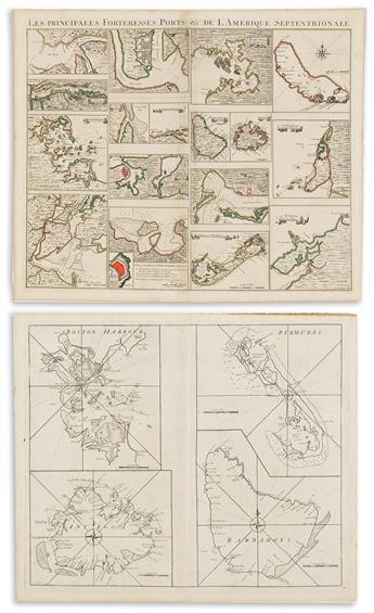 (BERMUDA -- CARIBBEAN ISLANDS.) Group of 7 seventeenth-to-nineteenth-century engraved maps.